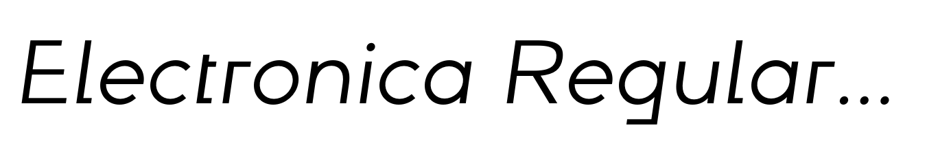 Electronica Regular Italic